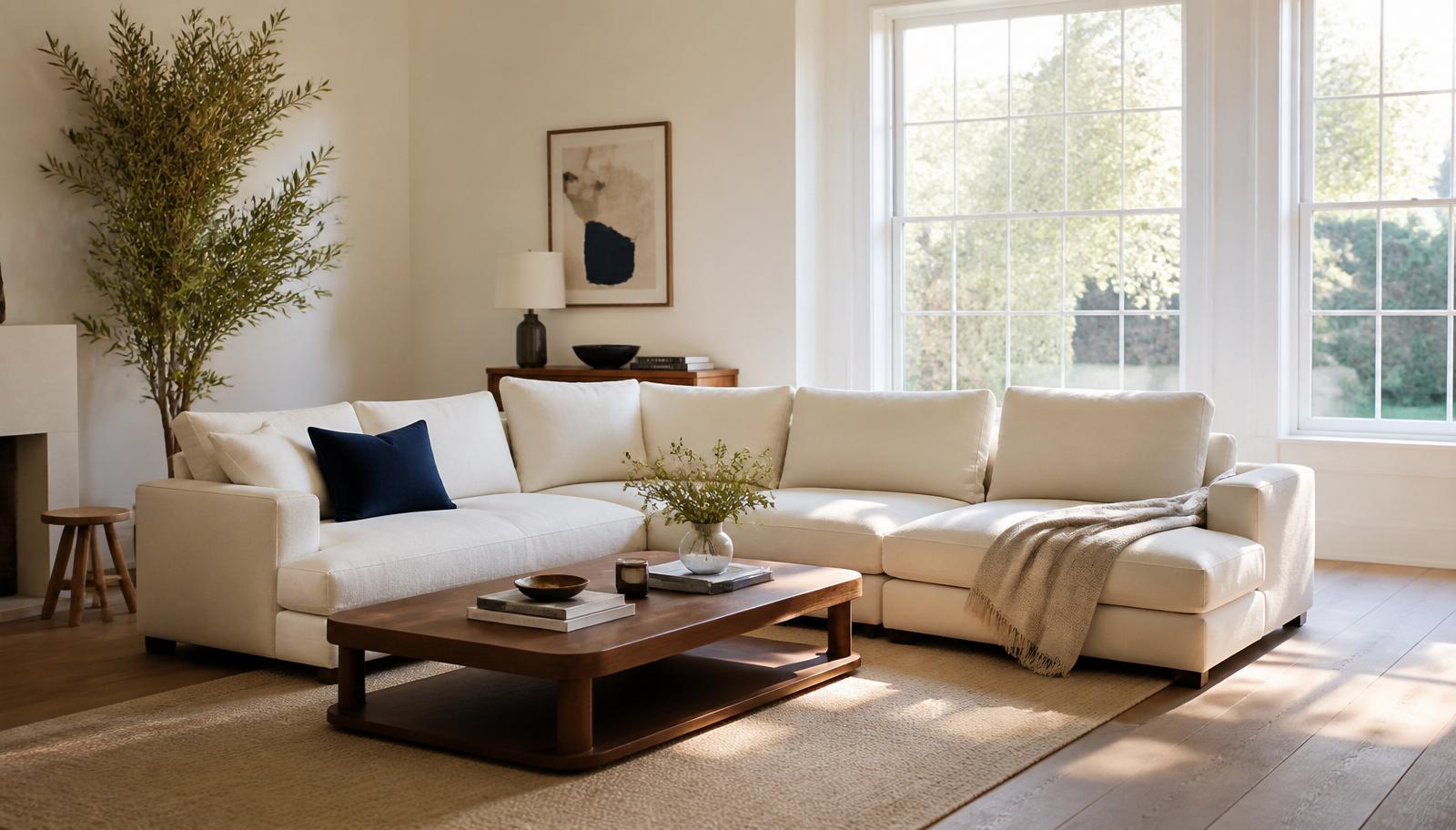 Cozy living room with natural daylight