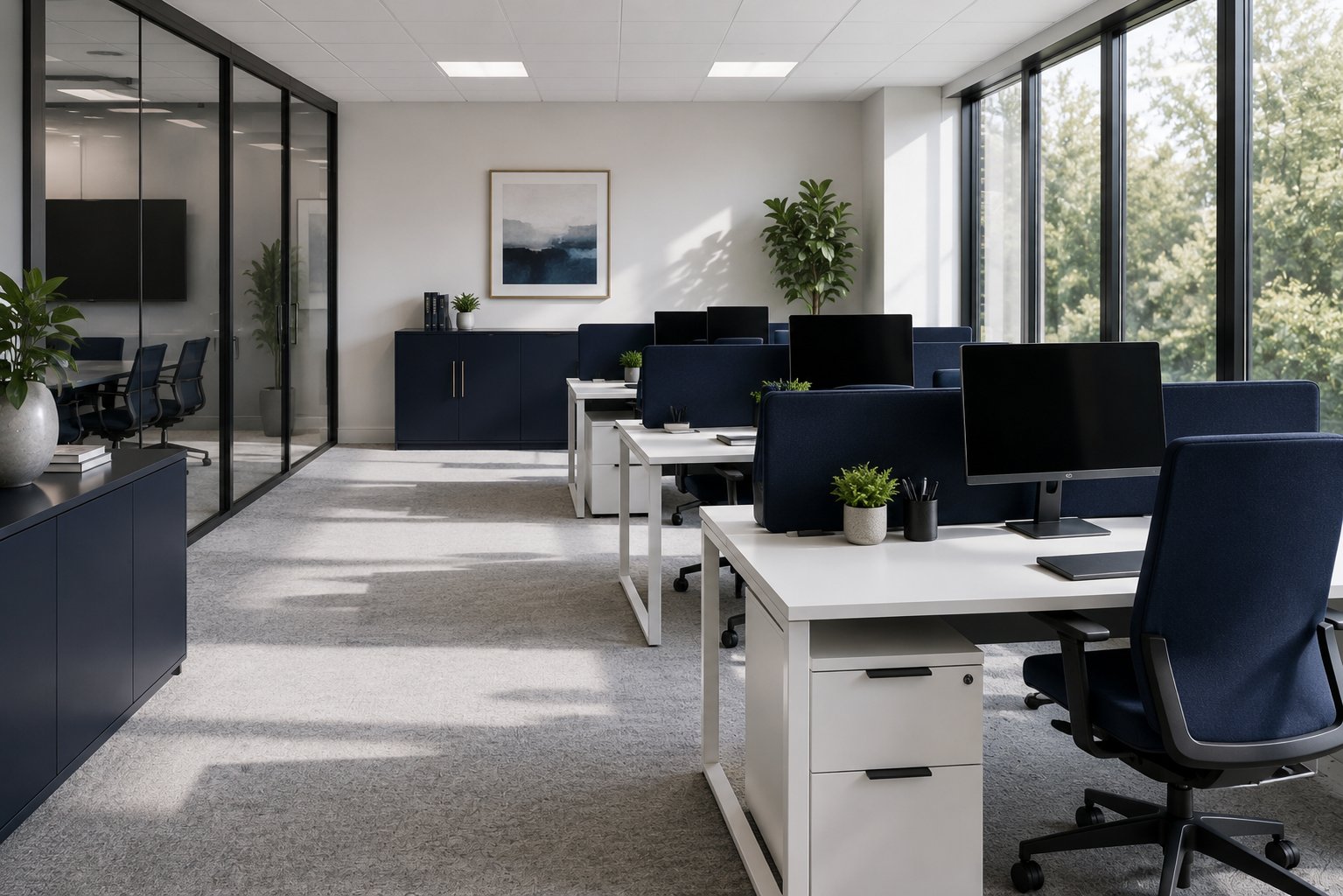 Modern office workspace
